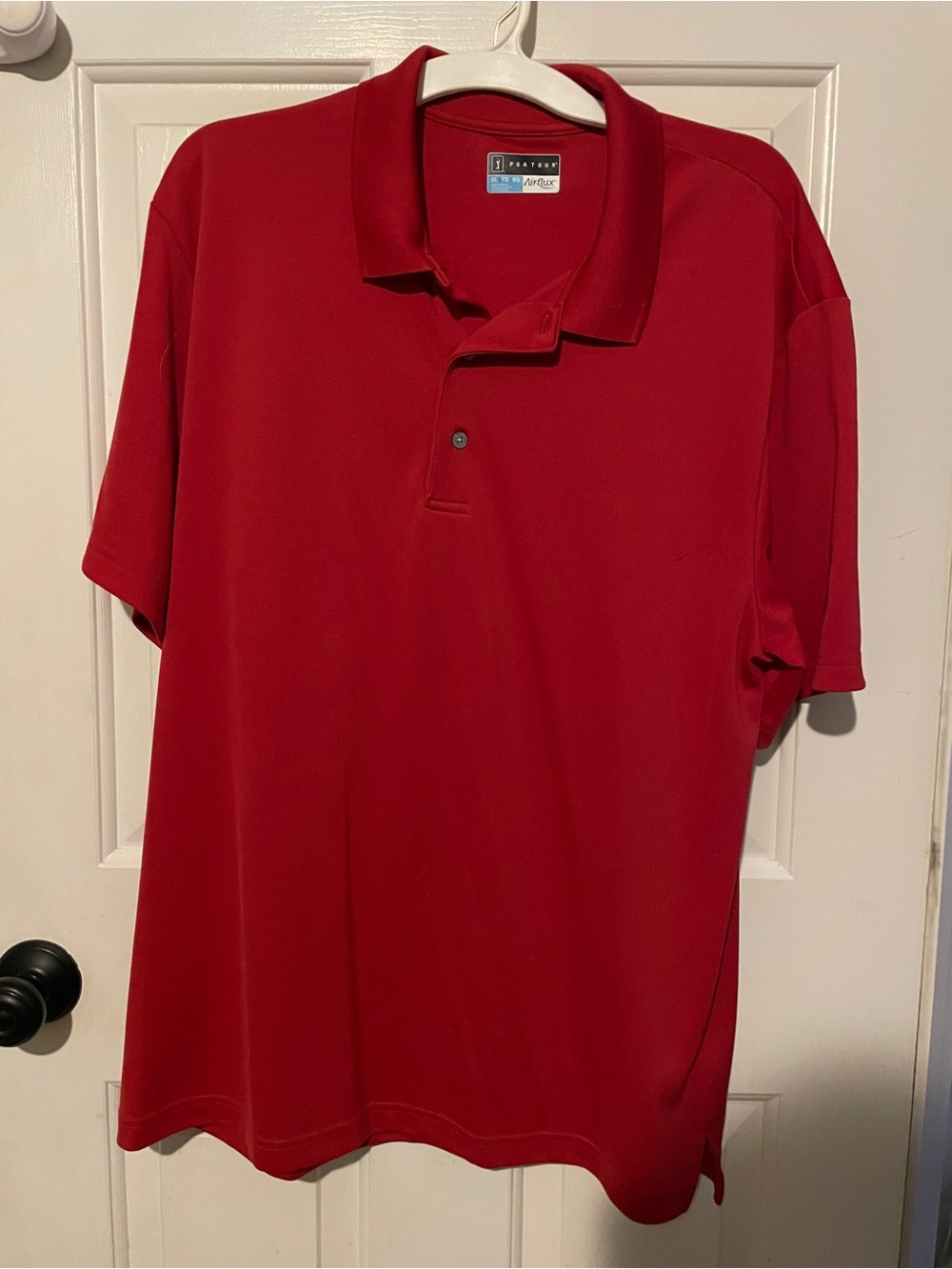 PGA Tour Men’s Red Short-Sleeve Golf Polo